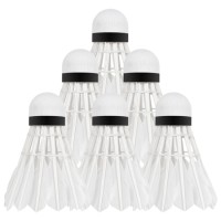 Set 6 mingi badminton rebel active din pene de gâscă, cu cap din plută