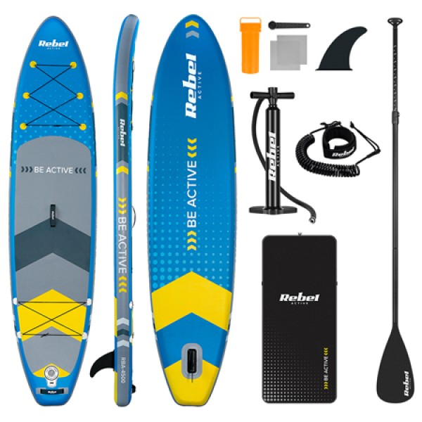 Placa gonflabilă stand up paddle sup rebel active 350 cm, albastru, capacitate 154 kg