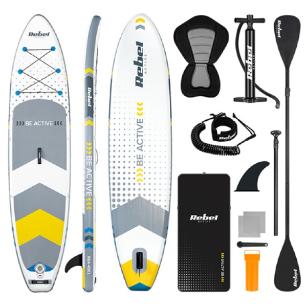 Placă gonflabilă stand up paddle sup rebel active 350 cm, greutate 10 kg, capacitate 170 kg