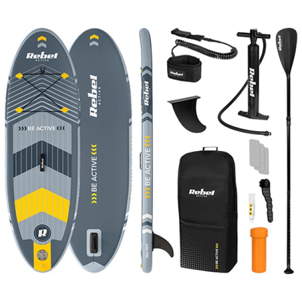 Set placă gonflabilă stand up paddle sup rebel active 244x76 cm, vâslă ajustabilă Set placă gonflabilă stand up paddle sup rebel active 244x76 cm, vâslă ajustabilă