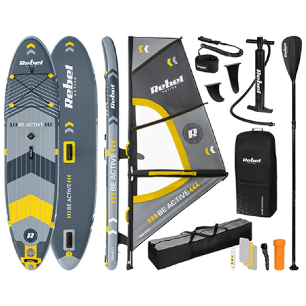Placă gonflabilă windsurfing sup rebel active 305x76x15 cm, 120 kg capacitate