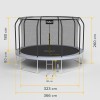 Trambulină 12ft 366cm rebel active, plasă de siguranță, capacitate 150 kg