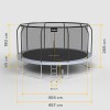 Trambulină 15ft 457cm rebel active - plasă de siguranță, structură din oțel, capacitate 150 kg