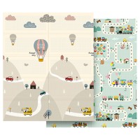Covoraș de joacă pentru bebeluși 180x150 cm rebel young cu design mașini