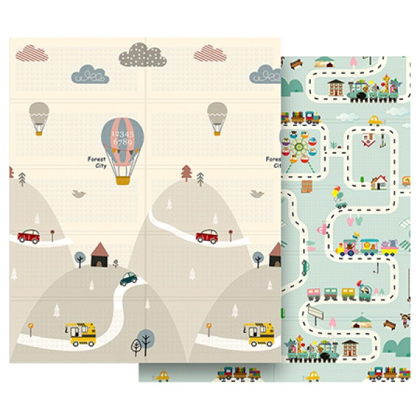 Covoraș de joacă pentru bebeluși 180x150 cm rebel young cu design mașini