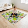 Covoraș educativ puzzle mașini rebel 120x120cm din spumă eva