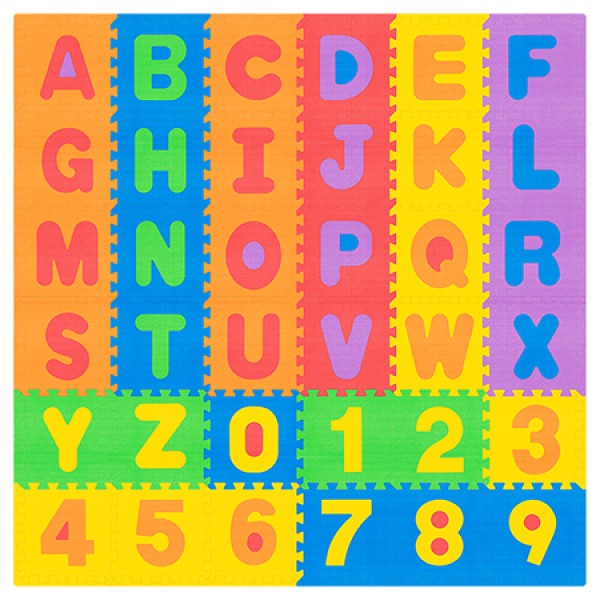 Covoraș educativ puzzle 180x180cm alfabet rebel cu 36 de piese Covoraș educativ puzzle 180x180cm alfabet rebel cu 36 de piese