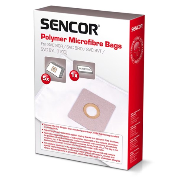 SET 5 SACI MICROFIBRA ASPIRATOR SVC 8 SENCOR
