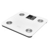 Cântar corporal electronic inteligent Sencor, Max 180 kg, Analiză corporală, Memorie 12 utilizatori, Alb