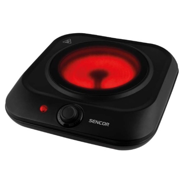 Plita electrica vitroceramica cu infraroșu Sencor, Portabila, 1200 W, Diametru 19 cm, Termostat reglabil, Negru Plita electrica vitroceramica cu infraroșu Sencor, Portabila, 1200 W, Diametru 19 cm, Termostat reglabil, Negru