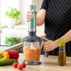 Mixer vertical 4 in 1 Sencor, 1200W, chopper 1250 ml, cana blender 800 ml, tel, lame cu invelis din titan, Verde