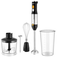 Blender vertical 4 în 1 Sencor, 1200 W, QuadBlade Titan, Bol 800 ml, Tocator 500 ml, Tel, Spumant lapte, Viteza variabila + Turbo, Negru