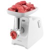Masina de tocat carne Sencor, 1400W, Capacitate 100 kg/h, 3 Site, Accesoriu carnati/Kubbe, Razatoare inclusa, Alb