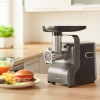 Masina de tocat carne electrica Sencor, 2100W, 1.7 kg/min, Accesorii feliere si razuire, Accesoriu carnati si kubbe, 3 Site, Negru