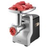 Masina electrica de tocat carne Sencor, Putere 2100W, Metal Gear, 3 Site din otel, Accesoriu preparare carnati, Negru/Argintiu