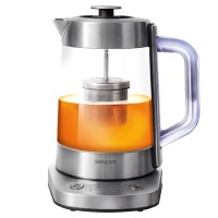 Fierbător electric multifuncțional sencor 1.5l din oțel inoxidabil și sticlă borosilicată