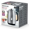 Fierbător electric sencor 1.7l 2200w cu termometru și sistem de siguranță