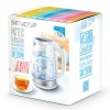 Fierbător electric 2l 2200w sencor din sticlă cu control al temperaturii