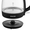 Fierbător electric sencor 1.2l 2200w din sticlă borosilicată neagră