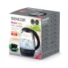 Fierbător electric sencor 1.2l 2200w din sticlă borosilicată neagră