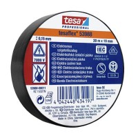 Banda izolatoare tesaflex 20m negru - set 10 buc