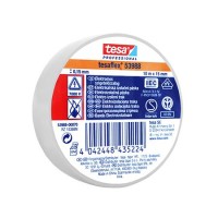 Banda izolatoare tesaflex 10m alb 10buc - 15mm, set 10 buc