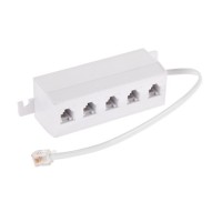 Adaptor telefonic 6p4c - 5x 6p4c pe fir | conectica de calitate
