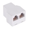 Adaptor 8p8c mama 2 x 8p8c mama alb - conectivitate fiabilă