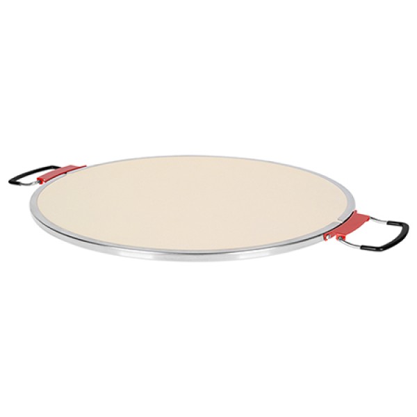 Piatra de copt pizza Teesa, din ceramica termorezistenta, diametru 31 cm, piesa de schimb cuptor pizza Teesa Supreme+