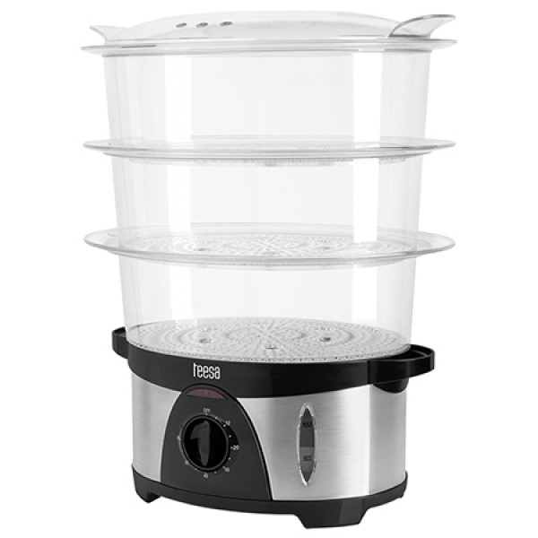 Aparat de gatit cu aburi 750w teesa - 9.6l capacitate Aparat de gatit cu aburi 750w teesa - 9.6l capacitate