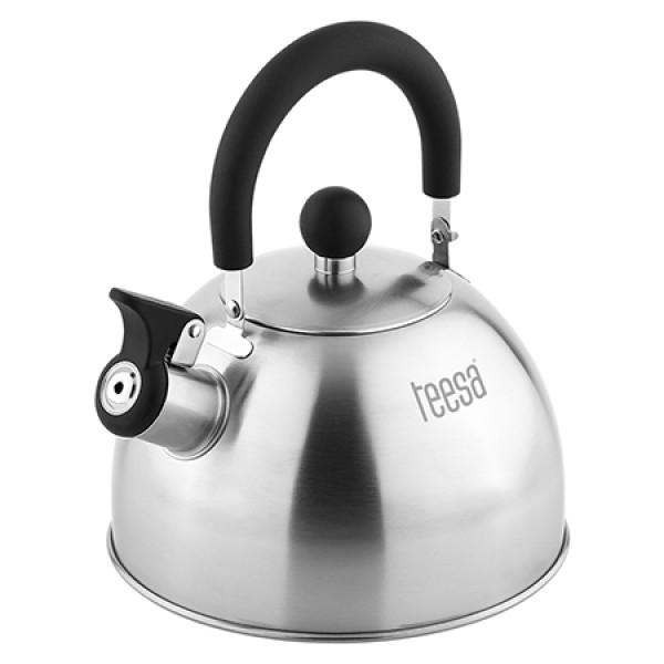 Ceainic cu fluier teesa 1.8l din oțel inoxidabil, mâner pliabil