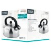 Ceainic cu fluier teesa 2l din oțel inoxidabil, mâner rece, design elegant