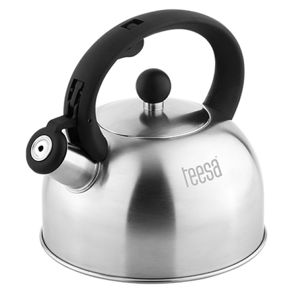Ceainic cu fluier teesa 2l din oțel inoxidabil, mâner rece, design elegant