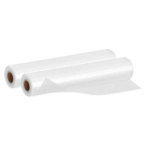 Set 2 Role Pungi Ambalare in Vid Teesa, Latime 28cm, Lungime 5m, pentru Conservare Alimente, Congelare si Sous-Vide, Material Gofrat Fara BPA, Compatibilitate Universala