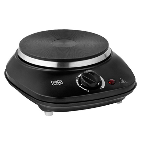 Plita electrica de banc Teesa, Putere 1000W, Arzator din fonta, Indicator luminos, Ideala pentru camping sau terasa, Neagra Plita electrica de banc Teesa, Putere 1000W, Arzator din fonta, Indicator luminos, Ideala pentru camping sau terasa, Neagra