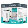 Fierbător electric cordless teesa 1.8l alb, 2200w, cu filtru detașabil