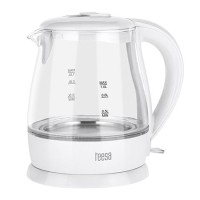 Fierbător electric cordless 1l teesa, capacitate 1l, putere 1630w, sticlă borosilicată