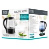 Fierbător electric cordless teesa 1l, bază pivotantă 360º, sticlă borosilicată