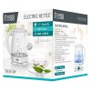 Fierbator electric cordless teesa 1.7l, sticlă borosilicată, 2200w