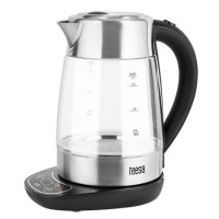 Fierbător electric teesa 1.7l, reglare temperatură 50-90°c, sticlă borosilicată