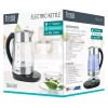 Fierbător electric teesa 1.7l, reglare temperatură 50-90°c, sticlă borosilicată