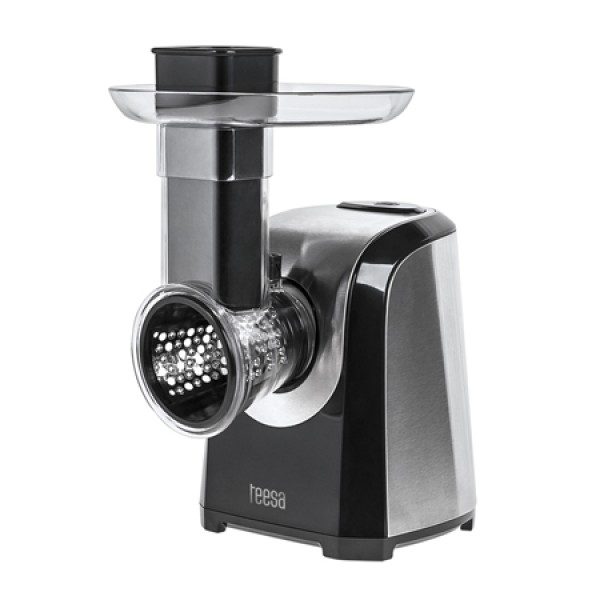 Răzătoare electrică de legume teesa, 150w, negru cu inox, 5 tipuri de răzătoare