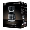 Cafetiera Filtru de Cafea Teesa, 1000W, Capacitate 1.5L (10 Cesti), Cana din Sticla, Filtru Permanent Reutilizabil, Functie Mentinere la Cald, Sistem Anti-Picurare, Oprire Automata, Negru