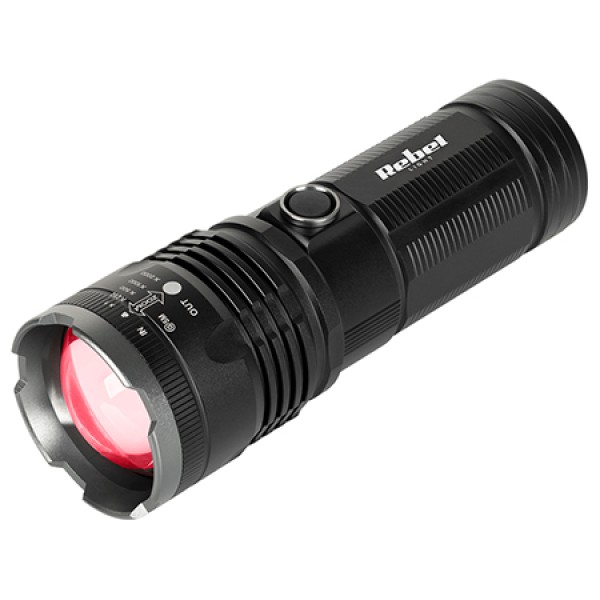 LANTERNA ALUMINIU LED 20W 4.2V 4500MAH 2000LM REBEL
