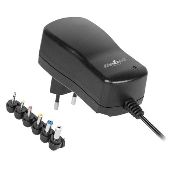 Alimentator stabilizat universal 1500ma rebel - 6 prize, 18w