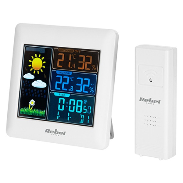 STATIE METEO WIRELESS CU SENZOR EXTERIOR REBEL STATIE METEO WIRELESS CU SENZOR EXTERIOR REBEL