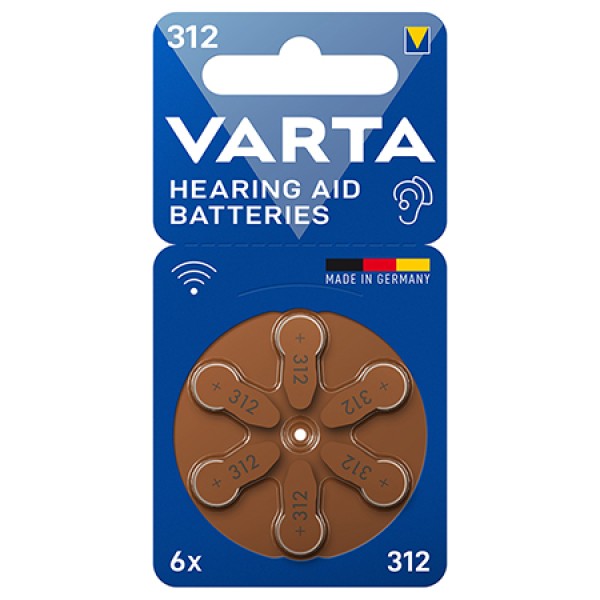 BATERII AUDITIVE 312 BLISTER 6 VARTA BATERII AUDITIVE 312 BLISTER 6 VARTA