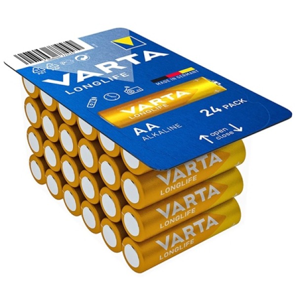 BATERIE ALCALINA LONGLIFE LR06 BLISTER 24 BUC VARTA