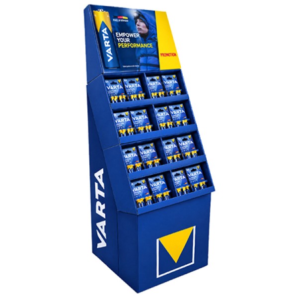 DISPLAY 26X AAA 40X AA 25X LR14 8X LR20 24X 9V VARTA