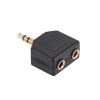 Adaptor 3.5st tata-2x3.5st mama gold - conectivitate stereo premium